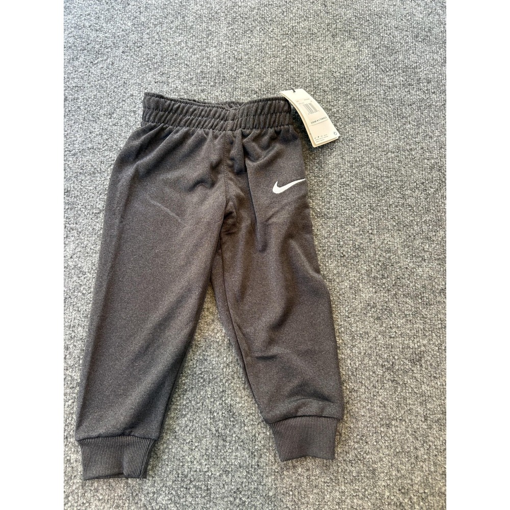 Nike Pants Boys 3T Black Heather Dri-FIT Jogger Sweatpants Swoosh 76F610-K08